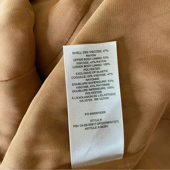 Aritzia Wilfred Free Fable Mini Dress Terracotta Tie Straps Tiered Smocked: 14 - Picture 8 of 14